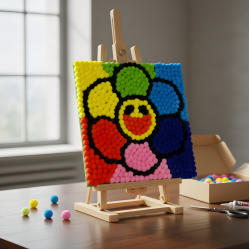 Pompom Ball Mosaic Art